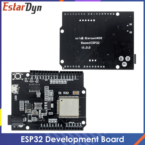 ESP32 pour Wemos D1 Mini pour Arduino UNO R3 D1 R32 WIFI sans fil Bluetooth carte de développement CH340 4M mémoire une ► Photo 1/6