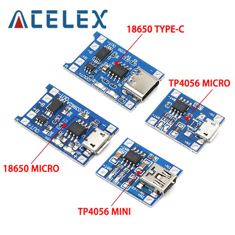 10 pcs Micro USB 5 v 1A 18650 TP4056 Batterie Au Lithium Chargeur Module De Charge Conseil Avec Protection Double Fonctions 1A li-ion ► Photo 1/6