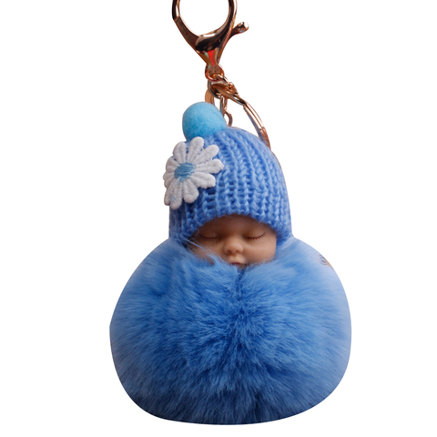 Porte-clés suspendu en peluche pour bébé, mignon, design de poupée endormie ► Photo 1/6