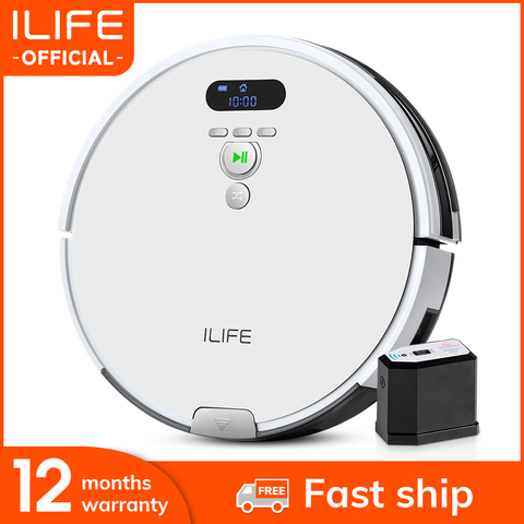 ILIFE V8 Plus Robot aspirateur aspirateur vadrouille humide Navigation nettoyage prévu grande poubelle réservoir d'eau calendrier désinfection ► Photo 1/6