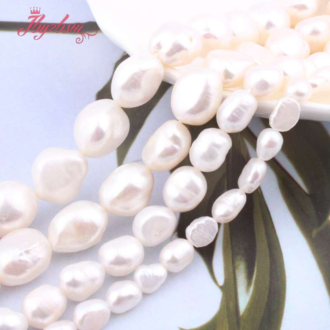 5-7/8-9/9-10/10-11mm blanc pomme de terre perle d'eau douce perles de pierre naturelle en vrac pour les femmes bijoux à bricoler soi-même faisant collier Bracelet 15