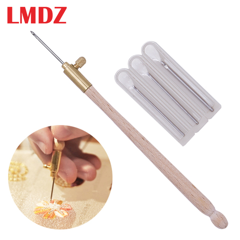 LMDZ broderie poinçon aiguille avec 3 aiguilles poinçon stylo broderie point de croix artisanat Kit français Crochet pour coudre le tricot ► Photo 1/6