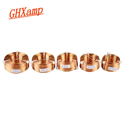 GHXAMP – bobine d'inductance, 1.0MM, 0, 3mh, 0, 5mh, 0, 7mh, 1, 5mh, 2, 1mh, 4n, sans oxygène, diviseur de fréquence en cuivre, inducteur creux, 1 pièce ► Photo 1/6