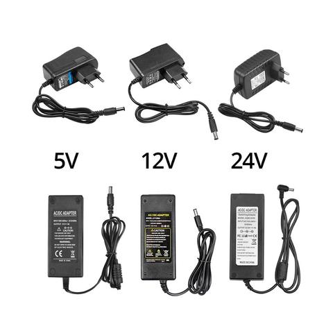 Ca/cc adaptateur LED alimentation 5V 12V 24V transformateur d'éclairage connecteur cc 1A 2A 5A 10A 20A pilote pour bande LED CCTV projecteur ► Photo 1/6