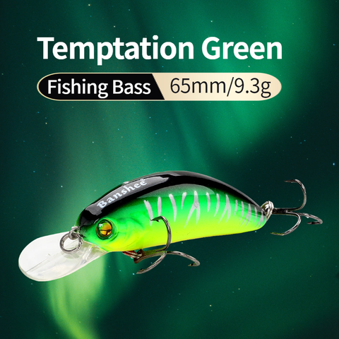 Banshee 65mm 9.3g GO-CM003 truite perche leurre de pêche flottant Wobbler appâts artificiels plongée peu profonde manivelle vairon ► Photo 1/6