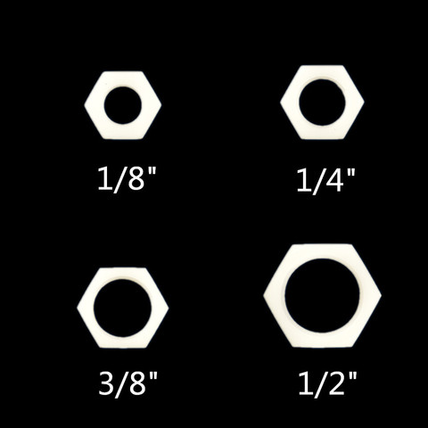 Écrou de fixation hexagonal extérieur avec anneau de scellage 10 pièces en plastique, 1/8 