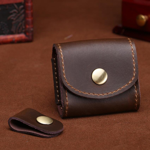 LKEEP Mini mode porte-monnaie Vintage hommes femmes en cuir véritable portefeuille multifonctionnel femme petit sac à monnaie clé poche portefeuilles ► Photo 1/6