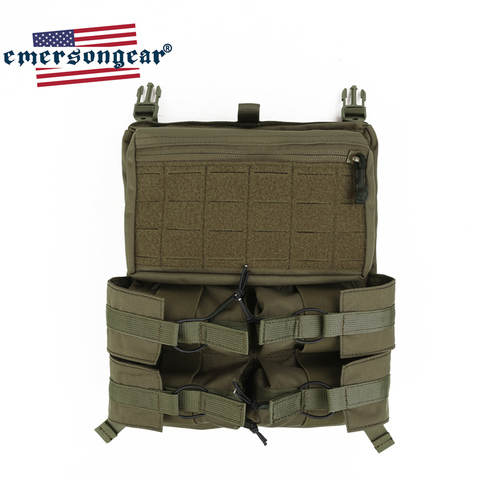 Emersongear tactique Banger sac à dos panneau arrière 420 tactique gilet Bungee panneau goutte poche chasse LXB Style poche pour 420 gilet ► Photo 1/6