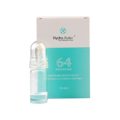 Hydra rouleau 64 broches Micro titane aiguilles aiguilles Derma soins de la peau Anti-âge blanchiment bouteille rouleau sérum réutilisable ► Photo 1/6