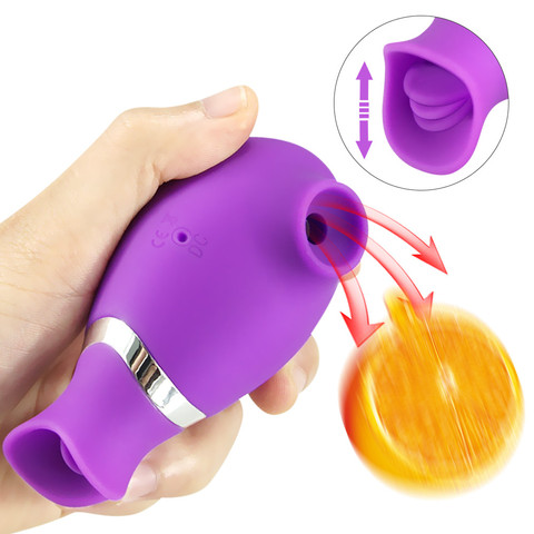 Vibromasseur à succion pour femme, stimulateur de Clitoris, point G, langue léchante, produits sexuels pour adulte ► Photo 1/6