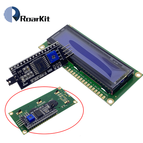 Module 5V 1602 HD44780, écran bleu, Code blanc, affichage LCD 16x2 caractères, pour Arduino KIT de bricolage IIC/I2C, adaptateur d'interface série ► Photo 1/6