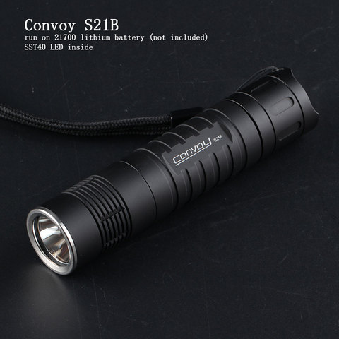 Convoi noir S21B avec SST40/XHP50.2, revêtement cuivre DTP/ ar, protection contre la température, lampe de poche 21700, lampe torche ► Photo 1/4