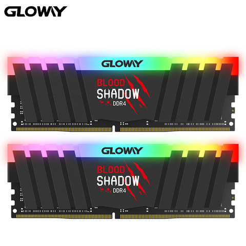 Gloway nouveauté série d'ombre de sang DDR4 8gb * 2 16gb 3200mhz 3600RGB RAM pour mémoire vive de bureau de jeu ► Photo 1/5