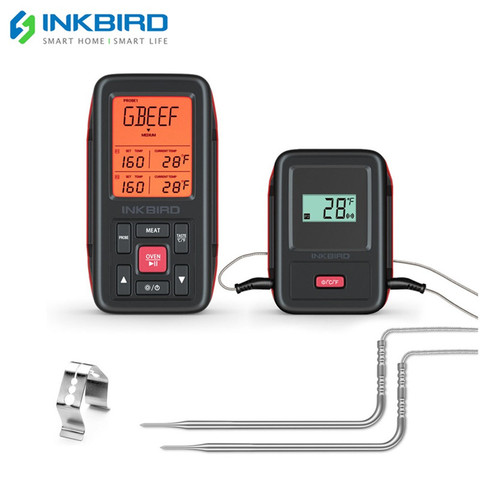 Inkbird à distance sans fil usage domestique RF thermomètre IRF-2S 1000 pieds pour la cuisson barbecue Grill four fumeur avec trois sondes de qualité alimentaire ► Photo 1/6