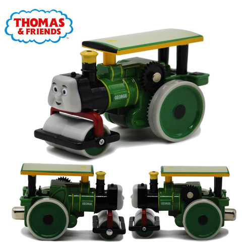 Véhicules en métal jouet Thomas et ses amis, Locomotive, rouleau compresseur, George, modèle de Train magnétique, voitures jouets pour enfants, cadeau de noël, 1:43 ► Photo 1/5