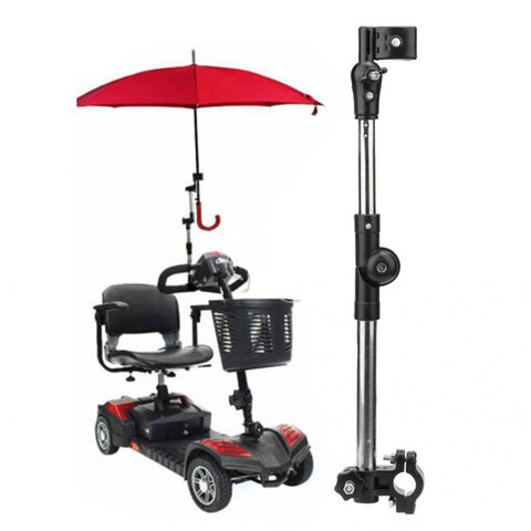 Attache de parapluie de vélo pour fauteuil roulant, support de barre de poignée, connecteur de support de barre pour accessoires de fauteuil roulant pour personnes âgées ► Photo 1/1