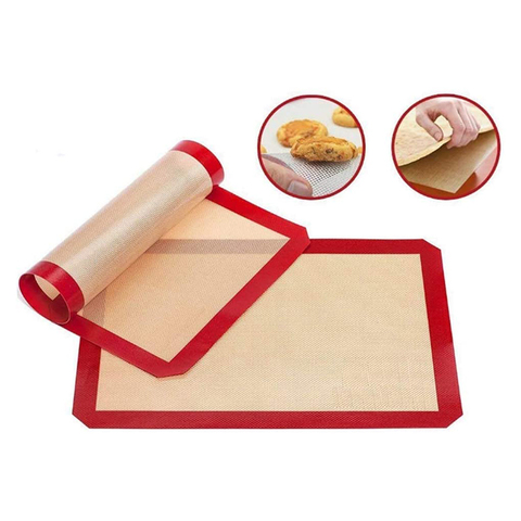 Tapis de cuisson en Silicone réutilisable, antiadhésif, pour Barbecue, plaque de cuisson, pour four, pique-nique, plateau à biscuits, outils de four ► Photo 1/6