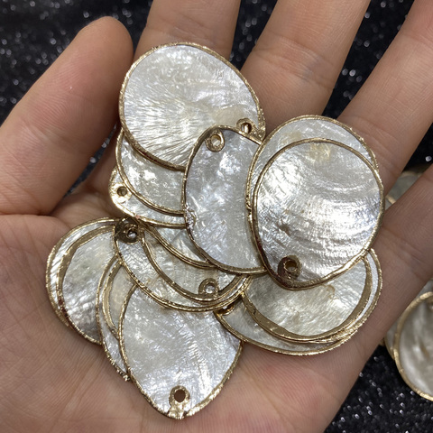 Pendentifs en coquille naturelle, 1 pièce, en forme de goutte d'eau, mère de perles, breloques pour la fabrication de bijoux, boucles d'oreilles collier à faire soi-même x 30mm ► Photo 1/5