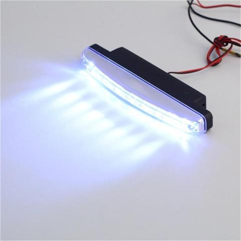 Universel voiture lumière LED 12V 8LED voiture diurne lumière antibrouillard voiture conduite lumière Super lumineux blanc lumière auxiliaire lampe ► Photo 1/6