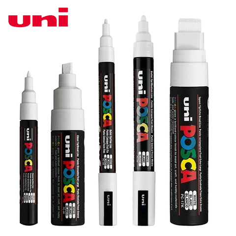 5 pièces/ensemble UNI Posca stylo de peinture marque mixte 5 tailles chacune avec 1 stylo PC-1M/3M/5M/8K/17K peinture POP affiche stylo publicitaire ► Photo 1/6