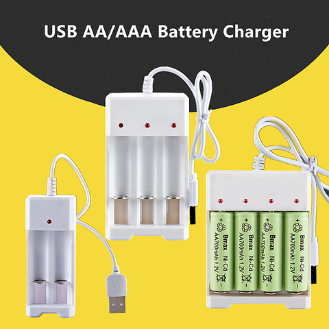 Adaptateur universel de fente du chargeur 2/3/4 de batterie de sortie d'usb pour la batterie AA / AAA Rechargeable Charge rapide chargeant des outils ► Photo 1/6