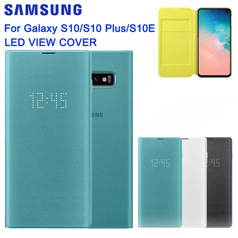 Samsung d'origine LED vue couverture intelligente couverture de téléphone intelligent pour Samsung Galaxy S10 SM-G9730 S10 SM-G9700 S10 E S10E S10Plus G9750 ► Photo 1/6