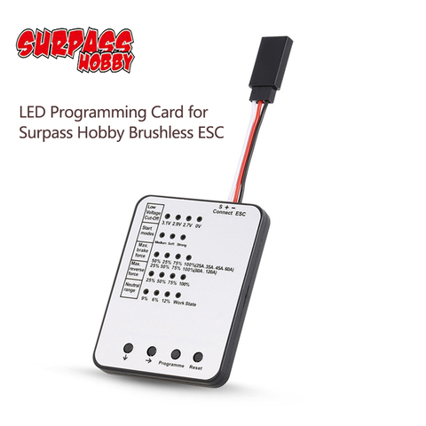 SURPASS – carte de programmation LED pour voiture radiocommandée, contrôleur de vitesse électronique ESC sans balais, 25A/35A/45A/60A/80A/120A/150A ► Photo 1/6