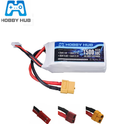 Batterie LiPo 3S 11.1 v 1500mAh pour voiture Rc hélicoptère avion 11.1 v batterie Lipo Rechargeable T/XT60/JST Plug pour WLtoys V950 ► Photo 1/6