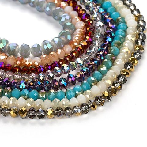 Perles en cristal tchèque pour la fabrication de bijoux, 2x3/3x4/4x6/6x8mm, bricolage, couture, couleur AB, perles en verre à facettes, vente en gros, Lots en vrac ► Photo 1/6