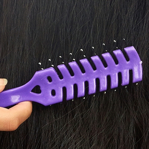 Brosse à cheveux à 7 rangées, poils à bout sphérique, couleur aléatoire ► Photo 1/6