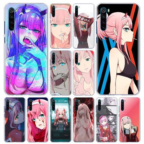 Zero Two chérie dans la Coque rigide FranXX Anime pour Xiaomi Redmi Note 9S 9 Pro 6 7 8 Pro 8T 6A 7A 8A 9A 9C K20 K30 5G couverture ► Photo 1/6