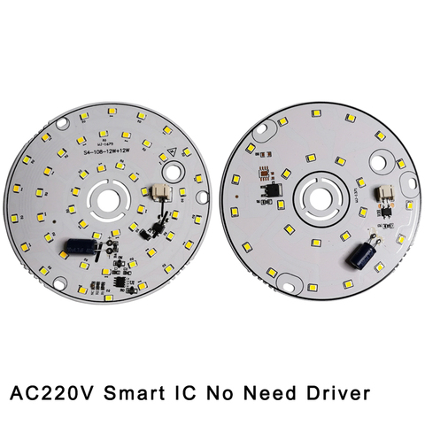 Ampoule LED ca 220v, IC intelligent, pas besoin de pilote, puce de haricot pour ampoule SMD, blanc naturel, 3W 6W 12W 18W ► Photo 1/6