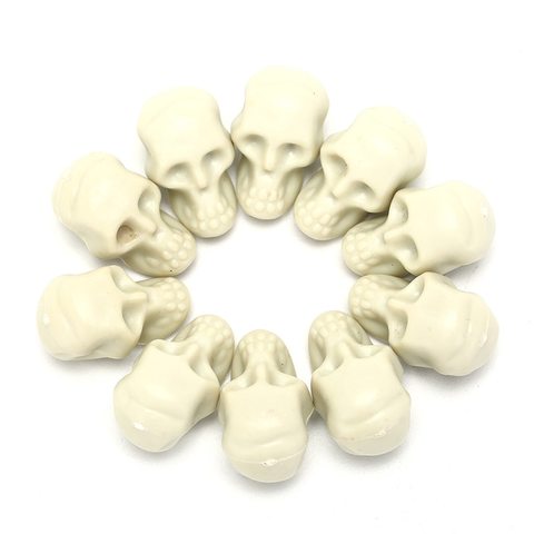 Simulation de Mini crâne humain 10 pièces, réplique en plastique, décoration pour la maison d'halloween, artisanat décoratif ► Photo 1/6