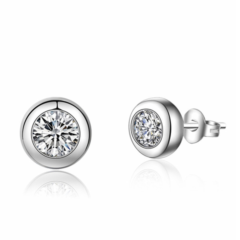 Boucles d'oreilles en argent sterling 925, boucles d'oreilles en zircon blanc, Micro incrustation en zircone cubique, pour femmes, 2022 black friday dea ► Photo 1/6