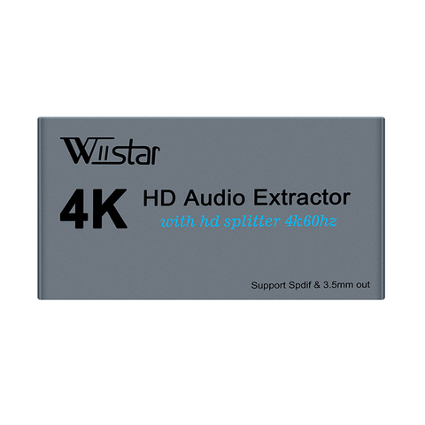 Extracteurs Audio HD 4K avec répartiteur HD convertisseur Audio HD vers HD + avec prise stéréo SPDIF + 3.5mm répartiteur compatible HDMI 1X2 ► Photo 1/6