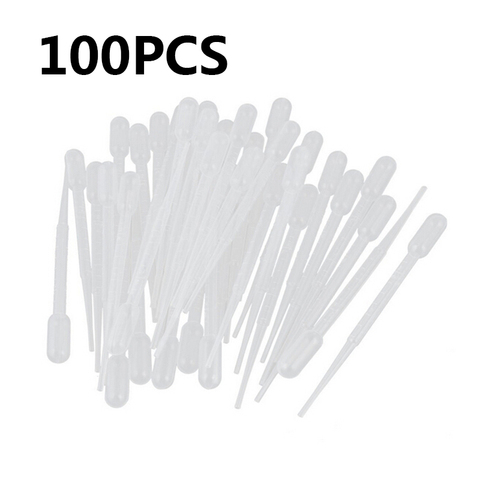 100 Pipettes jetables de compte-gouttes de transfert de compression en plastique de PC pour le moule de Silicone résine époxyde UV fabrication de bijoux de métier 0.2ml ► Photo 1/4