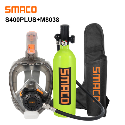 SMACO Mini réservoir de plongée sous-marine et combinaison de masque de plongée, respiration libre sous l'eau pendant 16 Minutes ► Photo 1/3