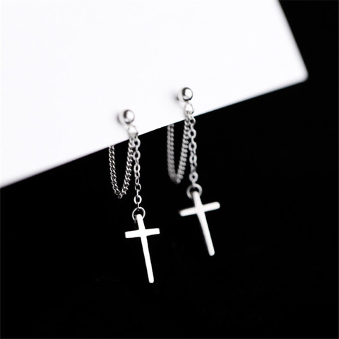 100% 925 argent Sterling gland croix boucles d'oreilles pour femmes enfants 2022 bijoux de mariage coréen boucle d'oreille hypoallergénique ► Photo 1/5