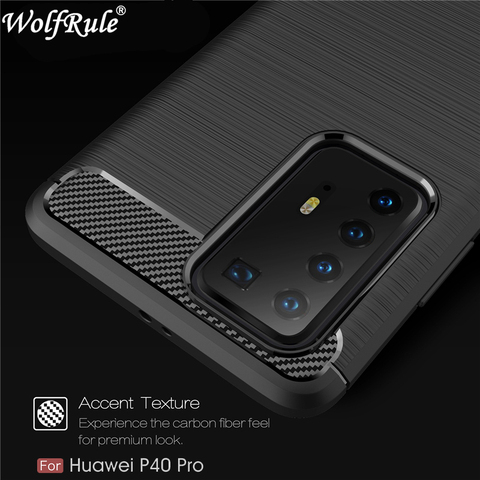 Pour Huawei P40 Pro étui pour Huawei P40 Pro 5G housse antichoc Coque en Fiber de carbone Huawei P40 Pro P 40 Pro Plus Lite étui ► Photo 1/6