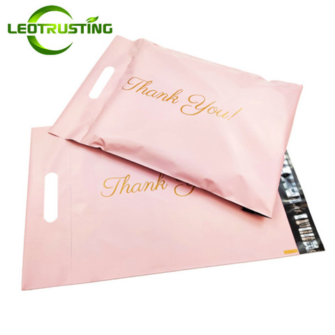 Leotrust merci Portable Poly Mailer enveloppes adhésives sac courrier cheveux paquets bijoux cadeaux de noël boîtes Pack sacs ► Photo 1/6