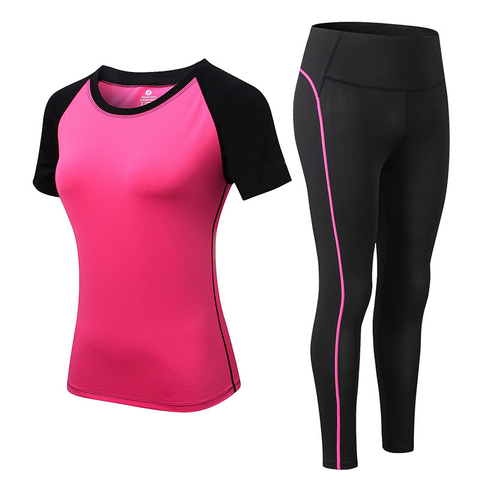 2022 Sport vêtements pour femmes Yoga ensemble survêtement pour femmes Leggings + haut de gymnastique Fitness gymnase costumes Sport vêtements ► Photo 1/6