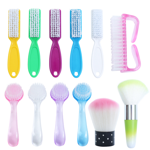 6 Types brosse à ongles nettoyage fichier doux enlever la poussière manucure pédicure nettoyant pour acrylique UV Gel ongles Art soin accessoire BE095-1 ► Photo 1/6