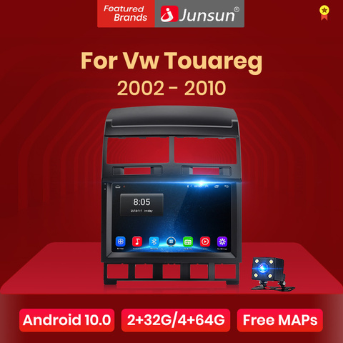 Junsun V1 Android 10.0 DSP CarPlay autoradio multimédia lecteur vidéo Auto stéréo GPS pour Volkswagen Touareg 2002-2010 2 din dvd ► Photo 1/6