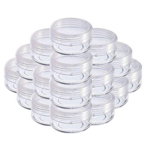 20 pièces 2g 3g 5g 10g 15g 20g Portable en plastique cosmétique Pots vides bouteilles claires fard à paupières maquillage crème baume à lèvres conteneur Pots ► Photo 1/6