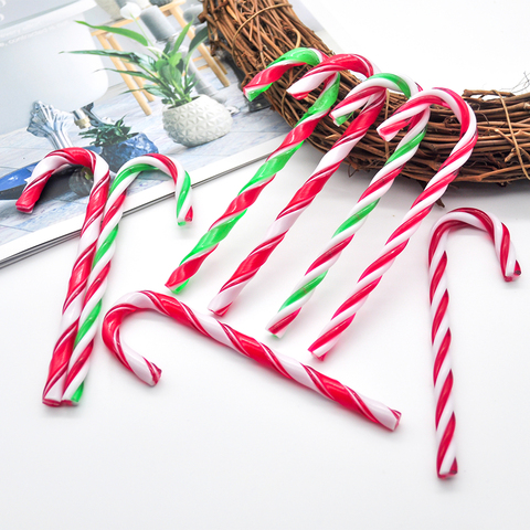 Tabouret en canne à bonbons suspendu avec arbre de noël, décoration pour l'arbre de noël, décorations pour la maison, jouets pour enfants, 6 pièces 12cm ► Photo 1/6