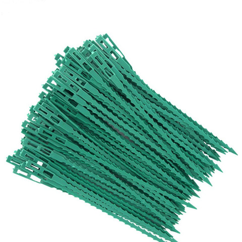 Attaches de câble de jardin réutilisables, 30/100 pièces, Support des plantes, arbustes de fixation, verrouillage par arbre, attaches de câble en plastique en Nylon ajustable ► Photo 1/6