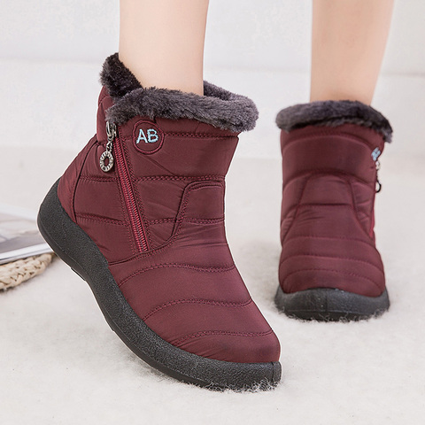 Femmes bottes 2022 mode imperméable bottes de neige pour chaussures d'hiver femmes décontracté léger cheville Botas Mujer chaud bottes d'hiver ► Photo 1/6
