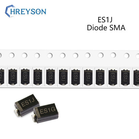 Diode redresseur rapide SMD, 50 pièces, ES1G ES2D ES1M ES2G ES1J GS1M ES1D ES2J ES3M 1A 2A 200V 400V 600V 1000V DO-214AC V SMA ► Photo 1/6