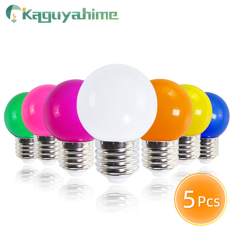 Kaguyahime 5 pièces coloré E27 ampoule Led 3W lampe E27 Globe Lampada AC 220V SMD 2835 RGB lampe de poche G45 Led Spot lumineux Bomlillas ► Photo 1/6