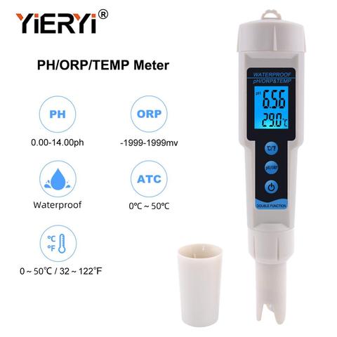 Yieryi ORP-3569 ORP mètre 3 en 1 pH ORP testeur de température avec rétro-éclairage multi-paramètres numérique Tri-mètre moniteur de qualité de l'eau ► Photo 1/6